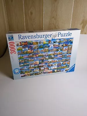 Ravensburger Puzzle 3000 Piece  99 Beautiful Places Of Europe  48 X32 Complete • $23.95