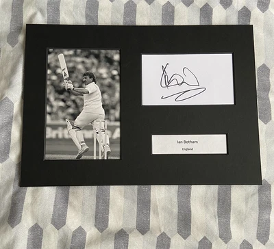 £49.99 • Buy IAN BOTHAM - *proof* - ASHES - ENGLAND CRICKET - SIGNED A4 DISPLAY MOUNT +COA