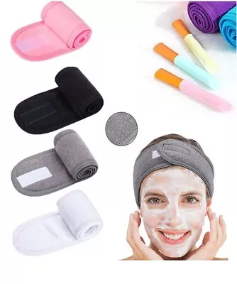 Adjustable Headband Facial Hairband Make-up Wrap Head Spa Hair Band Terry Cloth • £2.99