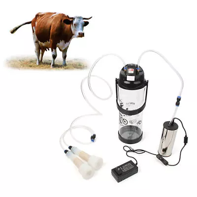 3L Electric Barrel Milking Machine Cow Milker Portable Vacuum Pump Bucket 12V • $79.83