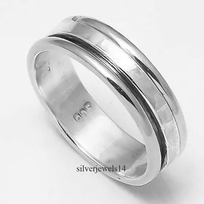 925 STERLING SILVER MEDITATION RING STATEMENT RING SPINNER RING JEWELRY G265 • $8.76