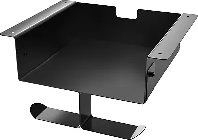 Stainless Steel Under Desk Storage Shelf With Dual Headset Hanger Hook Holder... • $25.39