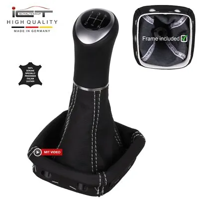ICT Shift Knob Leather For Mercedes A Class W168 Vaneo W414 Stitch Silver B64 • $91.77