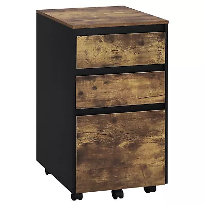 Office Filing Cabinet Mobile Under Desk File Storage Cupboard W/ Drawers Wheels • £52.99