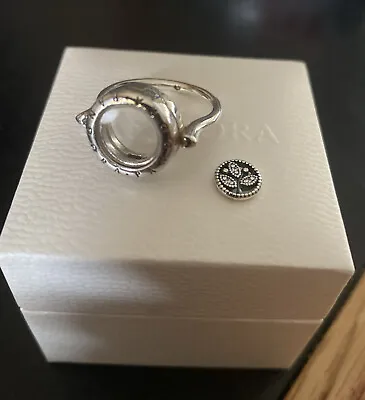 Pandora  Floating Locket Ring Size 52 (L1/2) #197251 & Family Tree Petite Charm • £50