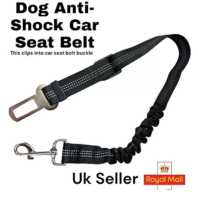 Dog Seat Belt Adjustable Travel Car Safety Harnesses Lead Restraint Anti-Shock • £4.59