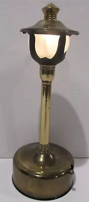 Vintage Brass Color Metal Battery Street Lamp Christmas Village 8  • $25