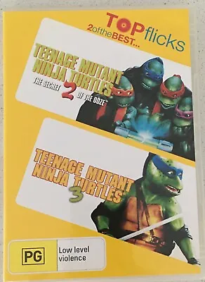 TEENAGE MUTANT NINJA TURTLES 2 & 3 DVD Region 4 PAL • $15