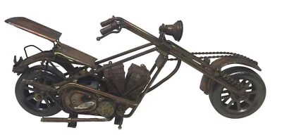 $34 • Buy Bronze Motorcycle Metal Sculpture Music Box  - Easy Rider!