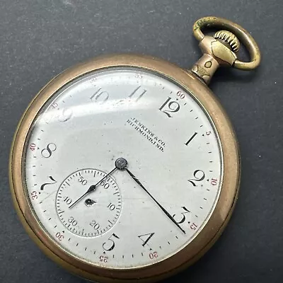 Vintage 1912 ELGIN Pocket Watch Grade 303 12s 7J Unique Face 4 Parts Or Repair • $20.50