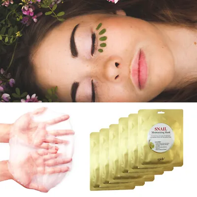 6 Pack Snail Face Mask Baba De Caracol Wrinkles Scars Acne Stretch Marks Hydrate • $15.50