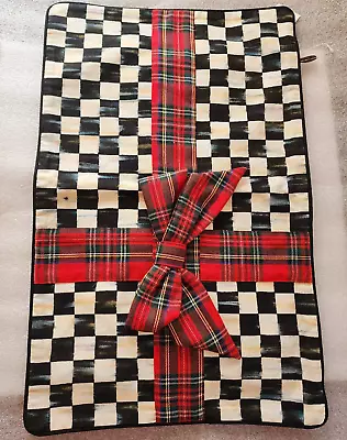 Mackenzie Childs Courtly Check With Tartan Plaid Ribbon Lumbar Pillowcase NWT • $116