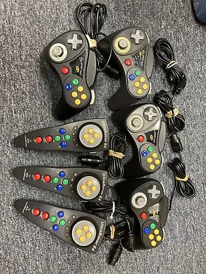 LOT Of 7 Super Pad 64 - Ultra Racer 64 Controllers For Nintendo 64 N64 Tested • $61