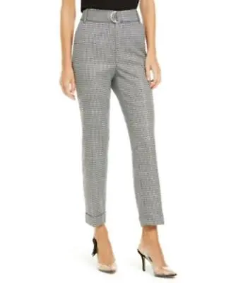 $41 • Buy MSRP $90 Inc Houndstooth-Print Tapered-Leg Pants Size 12