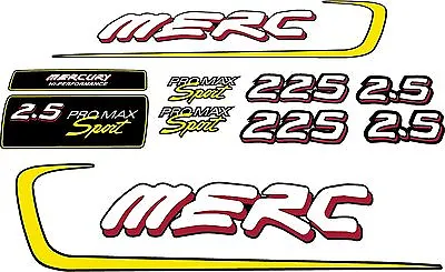 Mercury Racing 2.5L Alien Promax Sport 225-280hp Decal Kit • $75