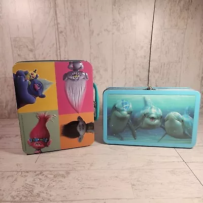 3D Lunch Box Dream Works Troll Metal Tin /3D Supply Dolphins • $26