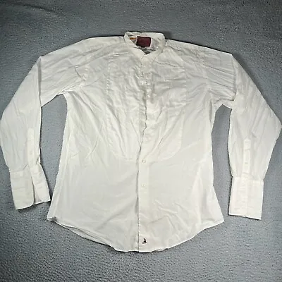 Nordstrom Dress Shirt Mens 16-33 Button Up French Cuff 2 Ply Broadcloth Preppy • $10.46