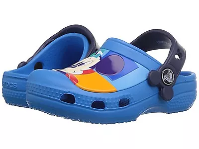 CROCS 202689-4DG CC MICKEY COLORBLOCK CLOG K Yth's(M)Ocean Croslite Slip-On Clog • £22.51