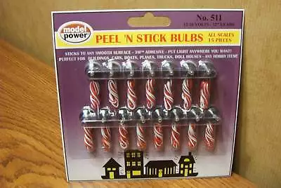 $26.99 • Buy MRC/MODEL POWER PEEL & STICK BULBS HO & N SCALE 12-16 V  15pcs./PK.