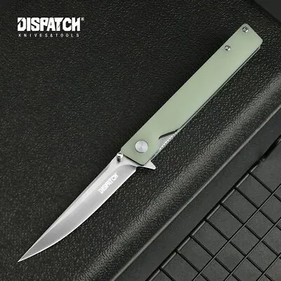 EDC Folding Pocket Knife 8CR14 Blade Ball Bearing Flipper Knives G10 Handle • $18.79