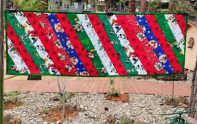 Handmade Quilted Table Runner Dresser DISNEY MICKEY MOUSE CHRISTMAS STRIP • $40