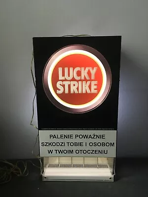 Incredible Very Rare Lucky Strike Light Box For 80 Packs • £300