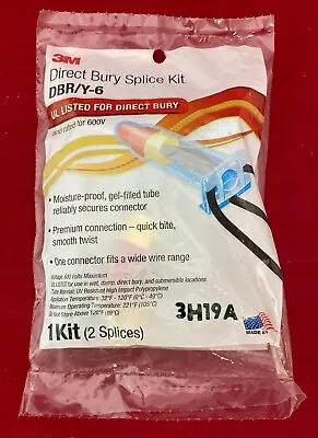 $8.60 • Buy 3M DBR/Y-6 KIT Red/Yellow Direct Bury Splice Kit, 18-10 AWG 2 Per Package