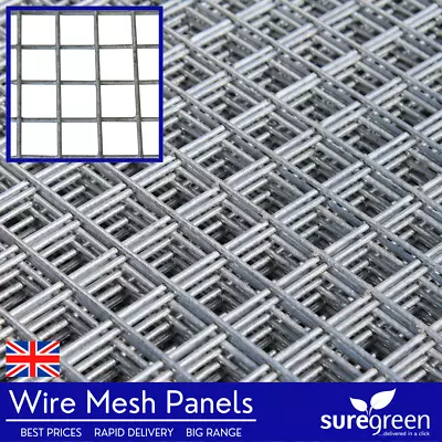 Galvanised Welded Wire Mesh Panels Chicken Run Rabbit Hutch Pet Coop Fence • £53.99