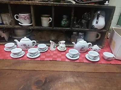 Lot Of Vintage Miniature Childs Porcelain Tea Set Dishes. • $12.50