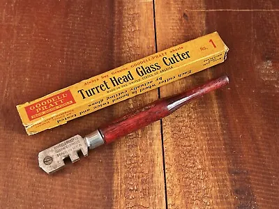 Vintage *Near New* GOODELL-PRATT No.1 Turret Head Glass Cutter In Box • $18