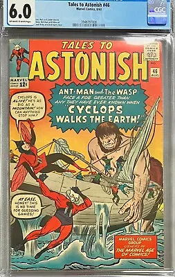 $202.02 • Buy TALES TO ASTONISH 46 CGC 6.0 1963 Early ANT-MAN And 3rd WASP Cvr!