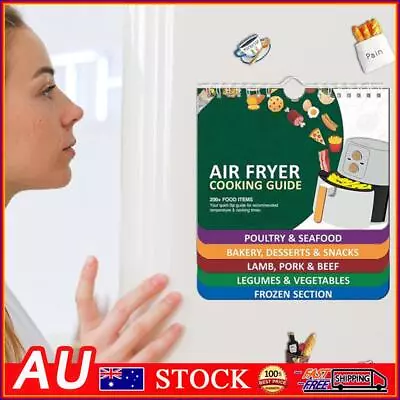 Air Fryer Magnetic Cheat Sheet Air Fryers Recipes Portable Cooking Times Charts • $8.49