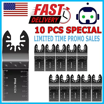 10Pcs Oscillating Multi Tool Saw Blades Wood Metal Cut Cutter For Dewalt Fein • $7.99