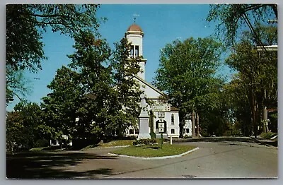 Lincoln Maine Methodist Church Civil War Union Soldier Monument C1958 Postcard • $5.67