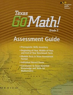 $4.92 • Buy Houghton Mifflin Harcourt Go Math Texas: Assessment Guide Grade 5 - GOOD