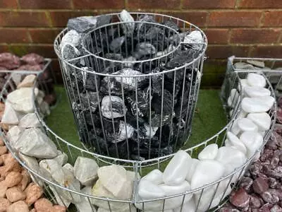 Garden Gabion STRAIGHT CURVED Planter Bed Rock Pot Basket Galvanised Steel UK • £29.99
