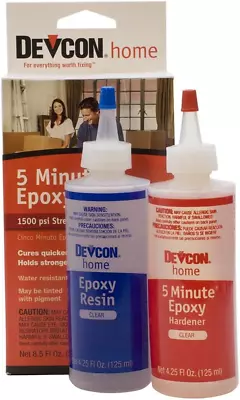 Devcon Epoxy 5 Minute Epoxy 2 Bottles Net 8.5 Fl Oz (250Ml) • $28.99