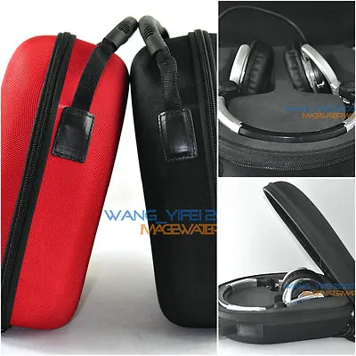Black Red Hard Case Storage Bag For Pioneer HDJ 500 1500 DJ Headphones • $65.44