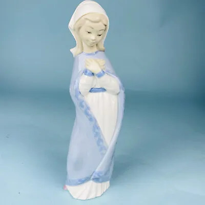 Nao By Lladro Innocence Little Madonna Porcelain Hand Painted 10  Figurine 1991 • $59.95