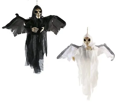 Hanging Skeleton Halloween Moving Spooky Ghost Horror Prop With Sound • £19.99