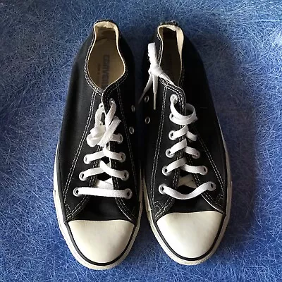 Converse All Star Chuck Taylor Low Top Black White Sz 8 Made In Usa Vtg 80s 90s • $85