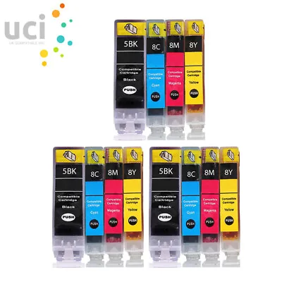 £12.47 • Buy 12 UCI Ink For Canon Pixma IP4200 IP4300 IP4500 IP5200 IP3300 MP510 MP520 MP830