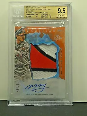 2017 Topps Inception Manny Machado Patch Auto 03/25 • $125