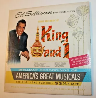 1960 Ed Sullivan Presents Songs & Music Of King And I Vinyl LP Record VG+ • $6.97