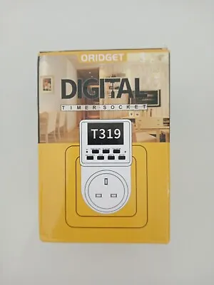 £9.95 • Buy ORIDGET 24hr T319 Digital Electric Timer Plug Socket With Countdown/ On-Off