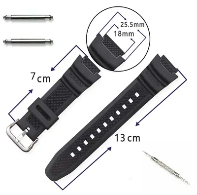 Casio Watch Strap Replacement For W-800H Pins & Tool Tracked Post • $19