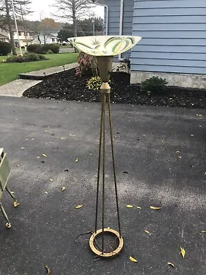 Vintage 1940's Walter Von Nessen Mid Century Painted Shade Tripod Floor Lamp ?? • $172