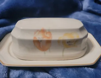 Mikasa 1981-1984 Continental Ivory Dutch Garden Pattern Butter Dish From Japan • $22