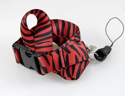 Red And Black Zebra Print Design 15  Lanyard-Red Zebra Lanyard-New With Tags!!! • $25.68