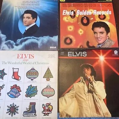 4 LP Elvis Presley Lot - His Hand In Mine Golden Records Christmas Etc. • $15